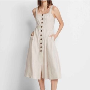 Club Monaco Linen Blend Midi Dress Size 6